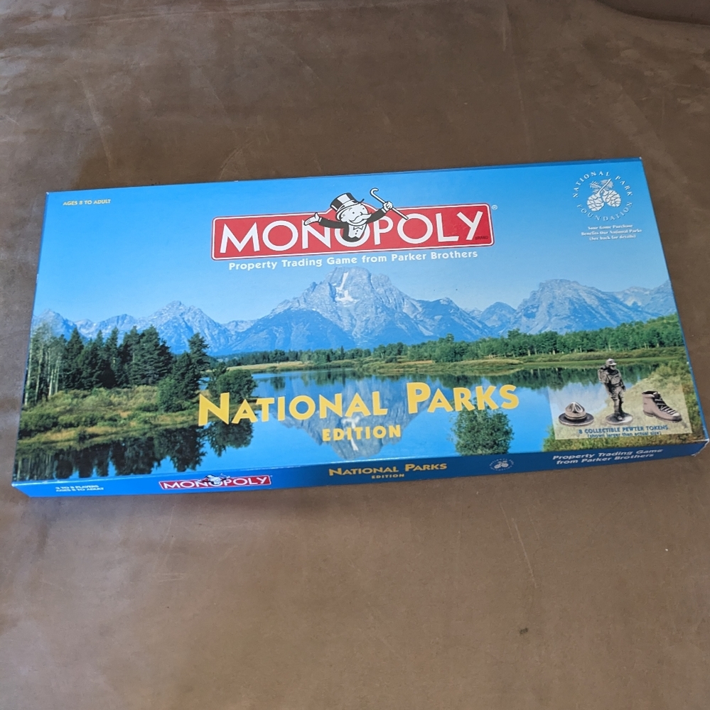 Vintage National Park Monopoly Board Game